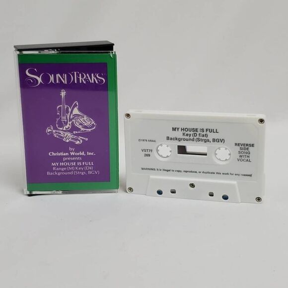 MY HOUSE IS FULL Key (D flat) Background (Strgs, BGV) Soundtracks [Cassette Tape - Picture 1 of 3